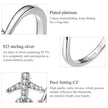 925 Sterling Silver CZ Flying Plane Open Ring