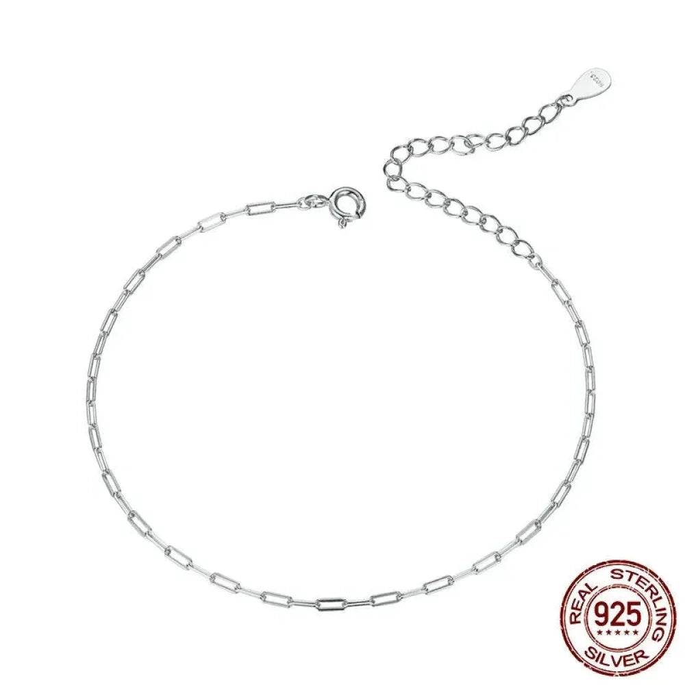 925 Sterling Silver Gold Cable Chain Bracelet