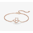 925 Sterling Silver Cat Heart Chain Bracelet