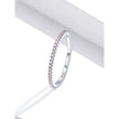 925 Sterling Silver Cz Simulated Diamond Stackable Ring Platinum Plated Eternity Bands For Women