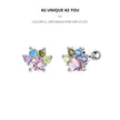 925 Sterling Silver Star And Butterfly Stud Earrings - Delicate And Fine Jewelry