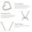 Genuine 925 Sterling Silver The Shape Of Love Chain Necklace For Women - Fine Jewelry 18.11'' Collar