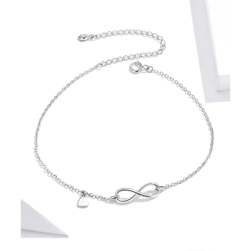 The Endless Summer 925 Sterling Silver Infinity Anklet