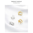 925 Sterling Silver Ear Cuff - Elegant Gold Color Clip Earrings For Women