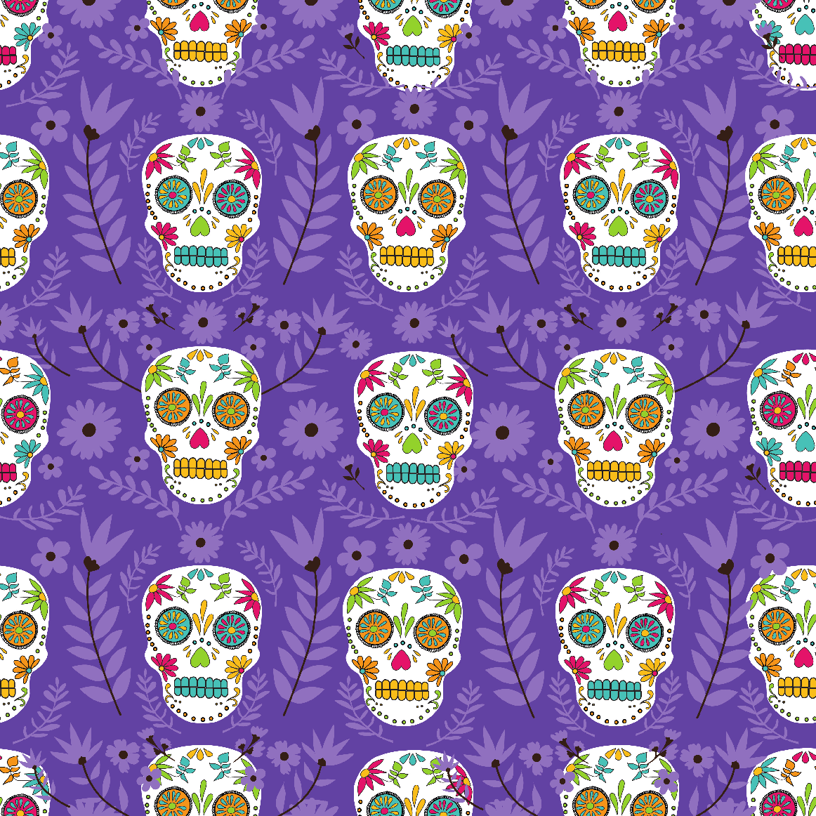 Sugar Skull - Spooky Halloween Prints Adhesive Vinyl