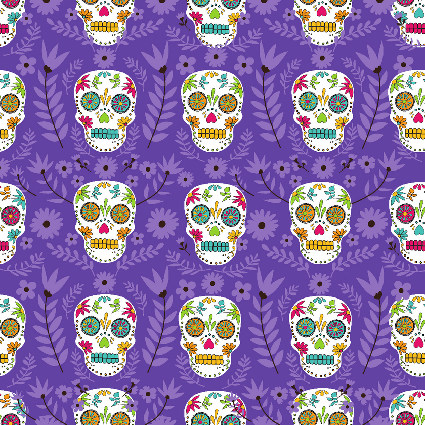 Sugar Skull - Spooky Halloween Prints Adhesive Vinyl