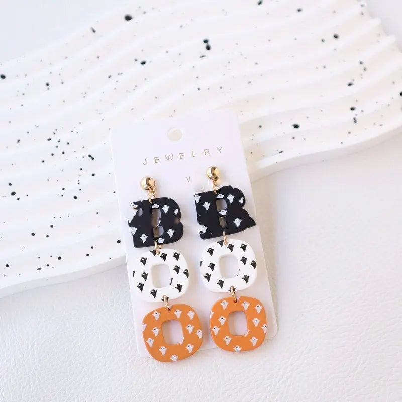 Halloween Polymer Clay Acrylic Paint Earrings
