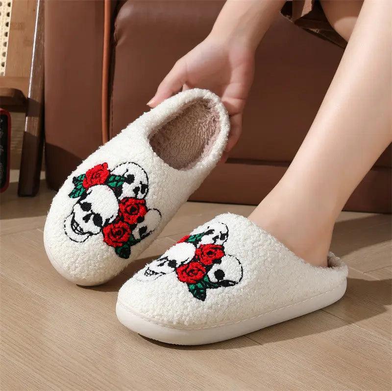 Halloween Slippers – Plush Anti-Slip Warm Slippers for Men & Women