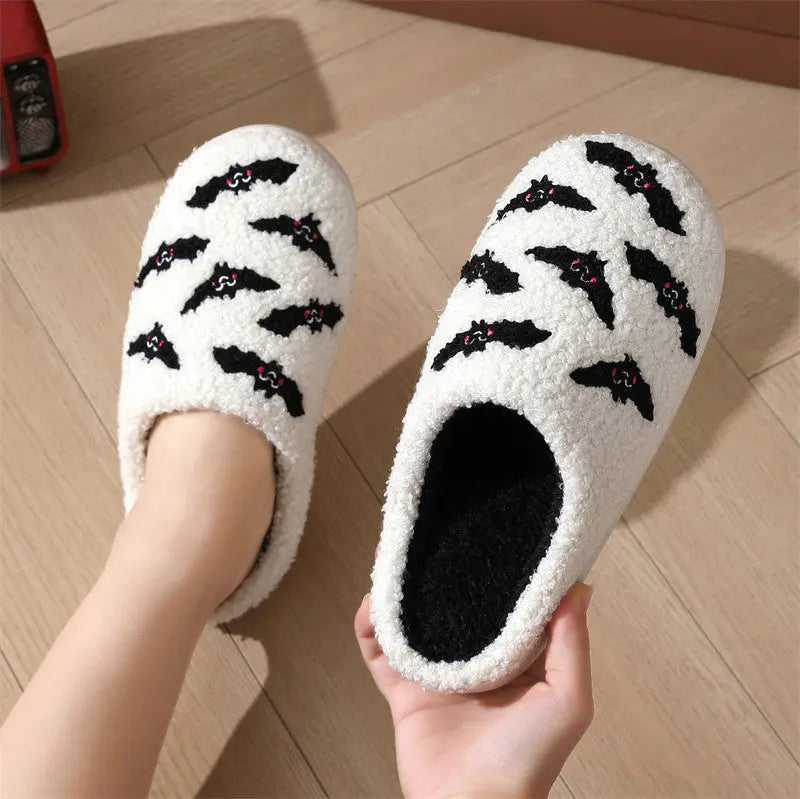 Halloween Slippers – Plush Anti-Slip Warm Slippers for Men & Women