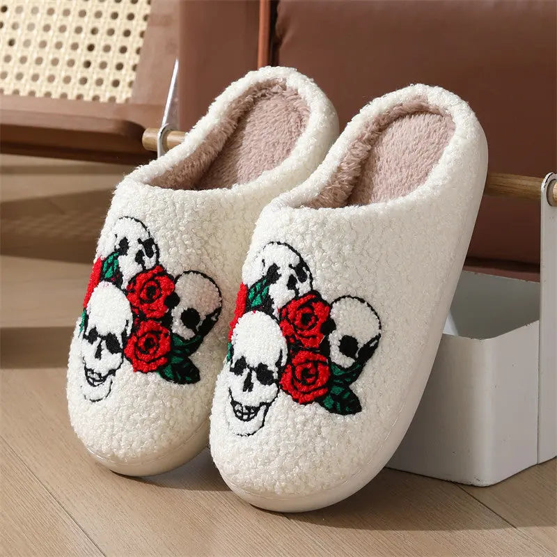 Halloween Slippers – Plush Anti-Slip Warm Slippers for Men & Women