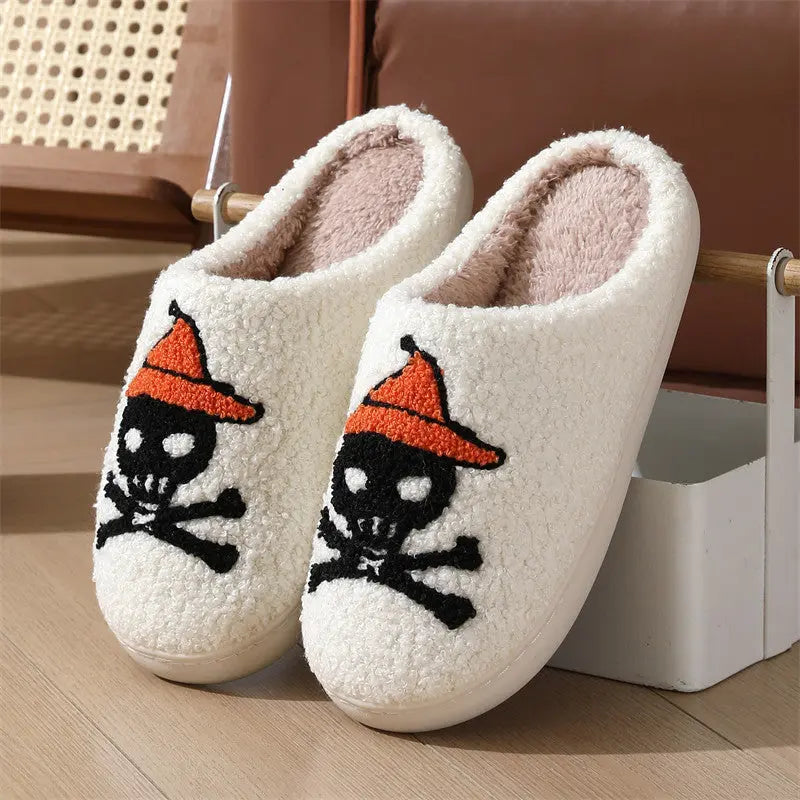 Halloween Slippers – Plush Anti-Slip Warm Slippers for Men & Women