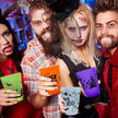 Halloween cups A Pack Of 8 Halloween Plastic Cups With Patterns.