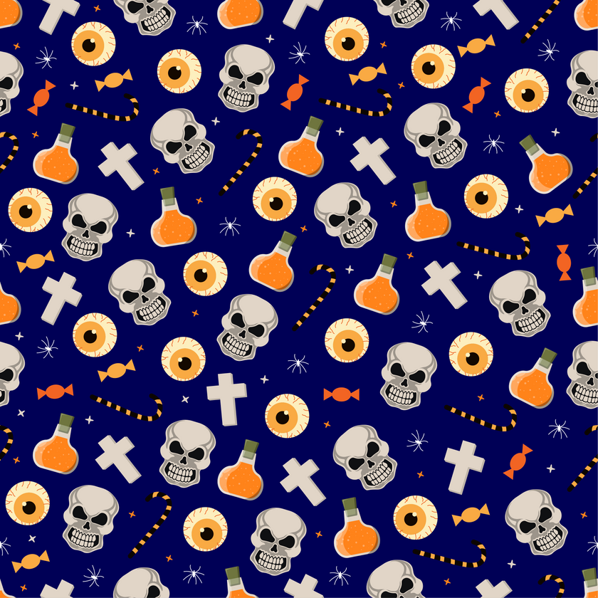 Halloween Skull Candy Adhesive Vinyl