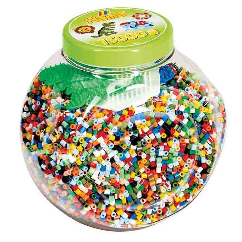 Hama - 15K Beads & Pegboardin Tub - - Green