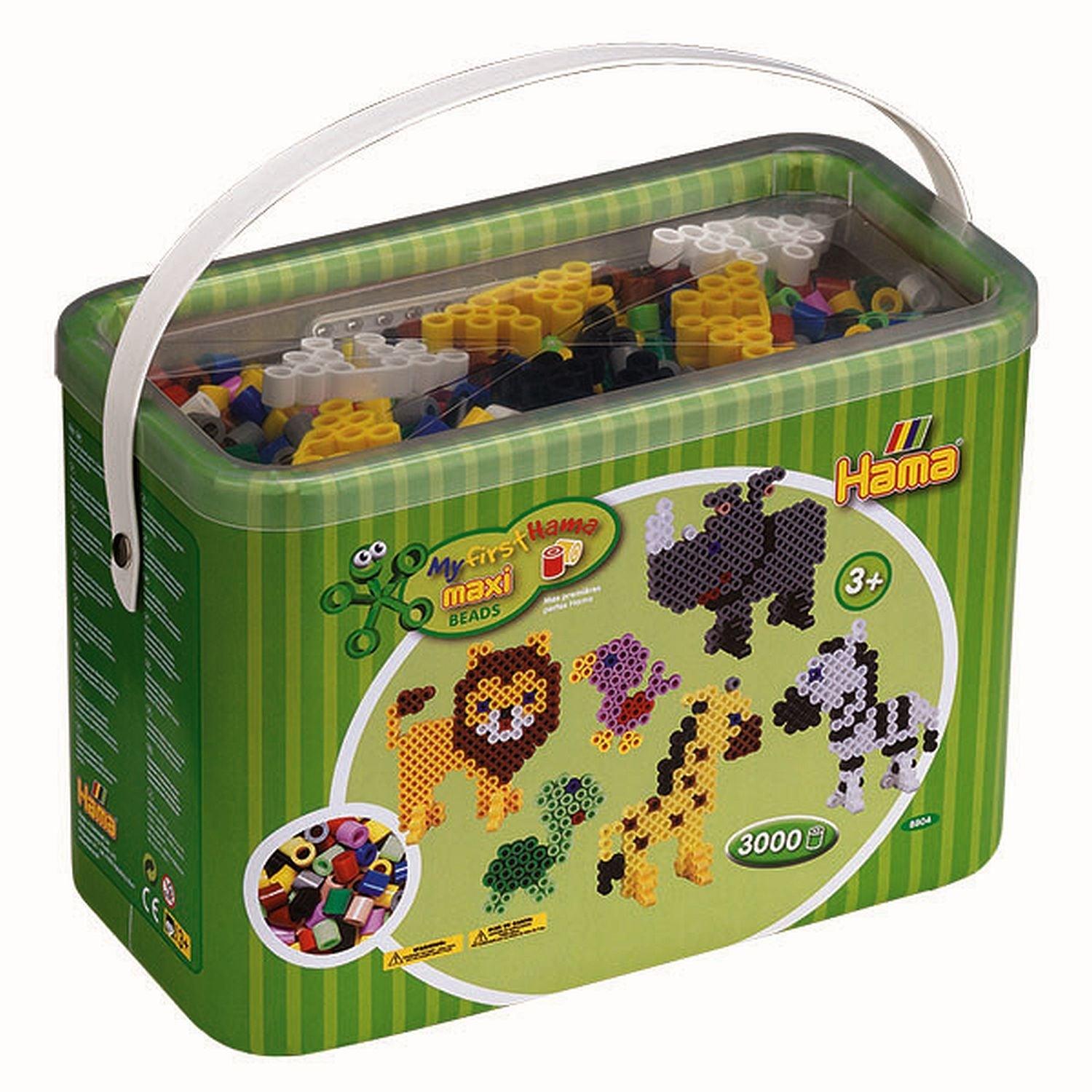 Hama - Maxi 3K Beads & Pegboardin Bucket