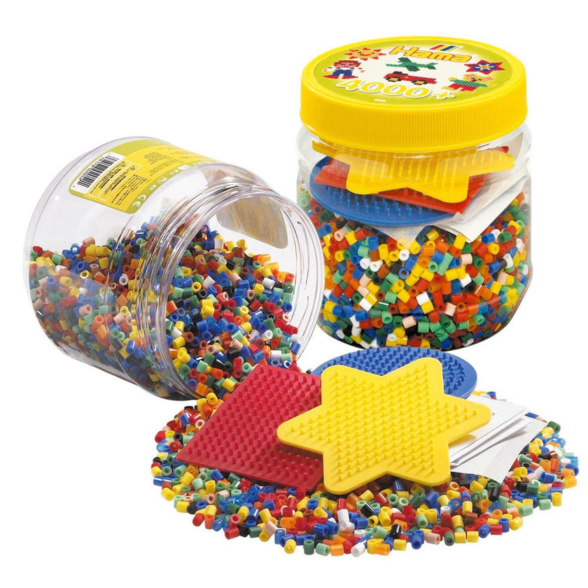 Hama - Midi 4K Beads/Pegboardsin Jar - Yellow