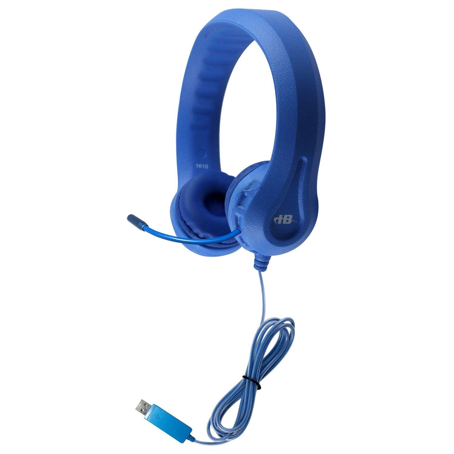 HamiltonBuhl - Kid's Flex - Phones Usb Headset With Gooseneck Microphone (Blue)
