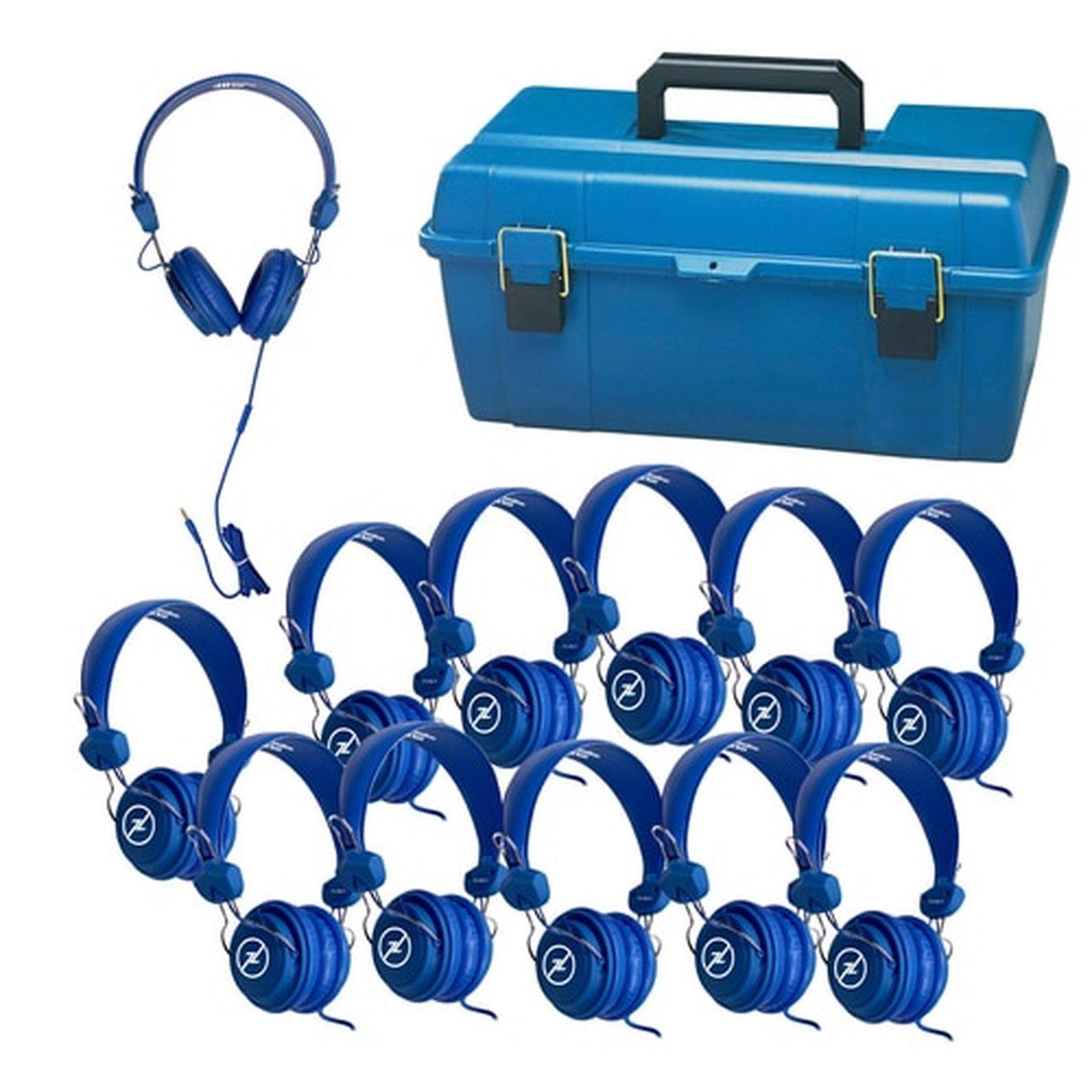 HamiltonBuhl - Lab Pack 12 Blue Headsets Favoritz With Mic & Cc