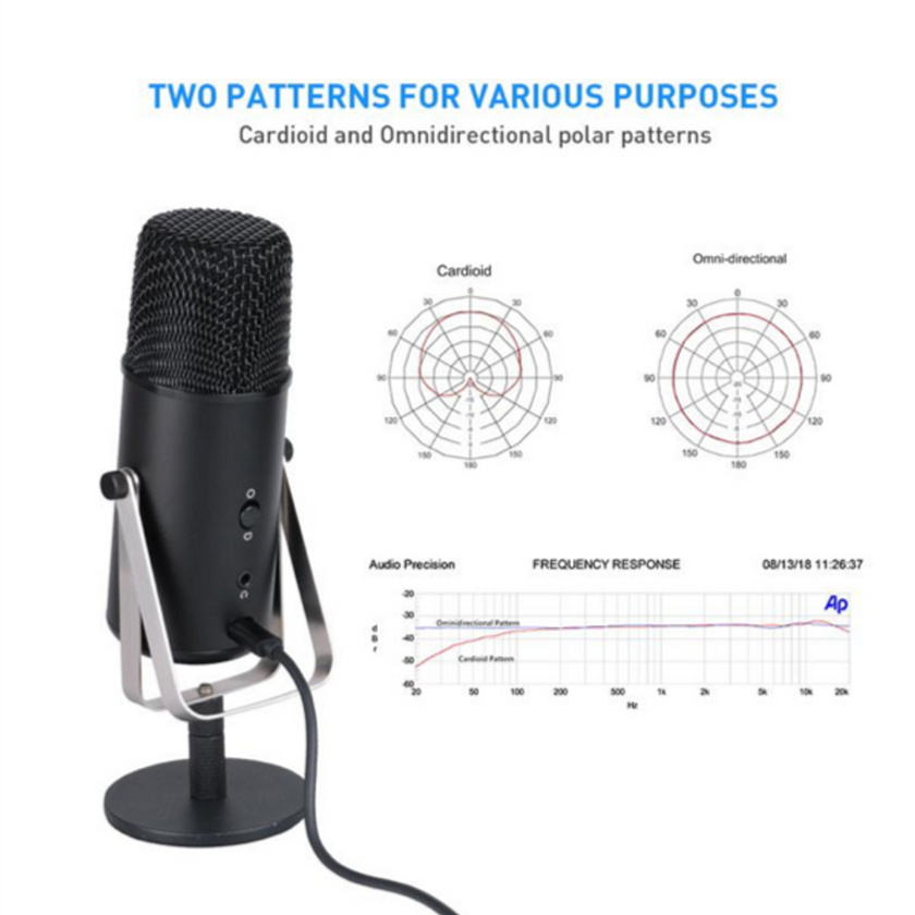 HamiltonBuhl - On-Air Podcast Kit Contains Podcast Microphone, Sound Isolation Shield, Pop Filter And Stand Kit