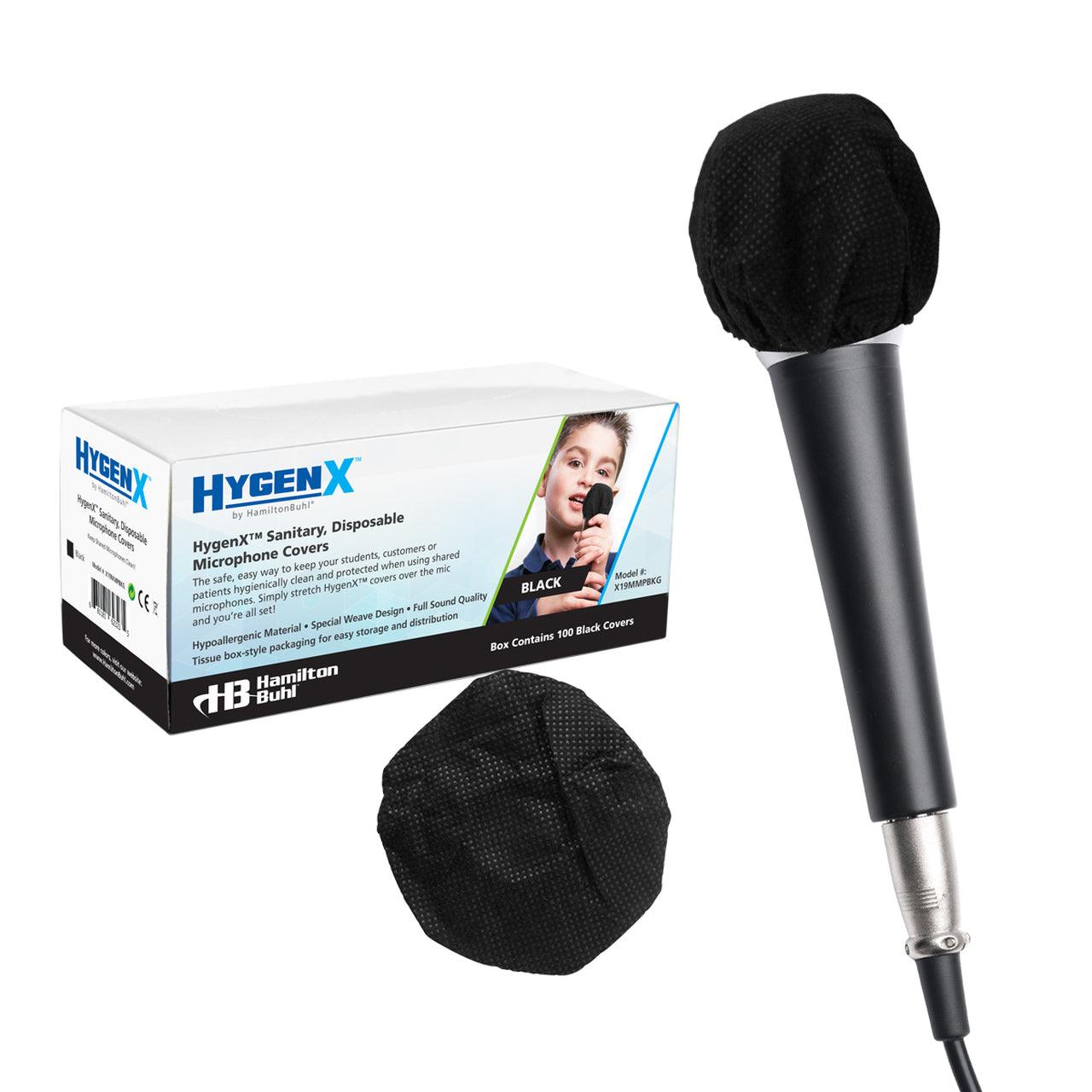 HamiltonBuhl - Sanitary Mic Covers Hygenx 100 Black