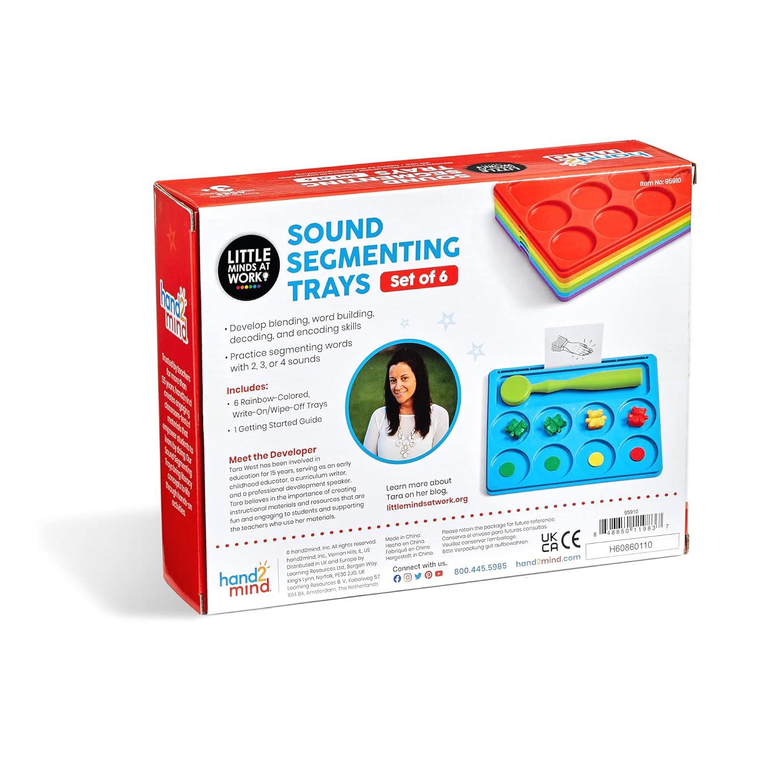 Hand 2 Mind - Little Minds At Work Sound Segmenting Trays Set of 6