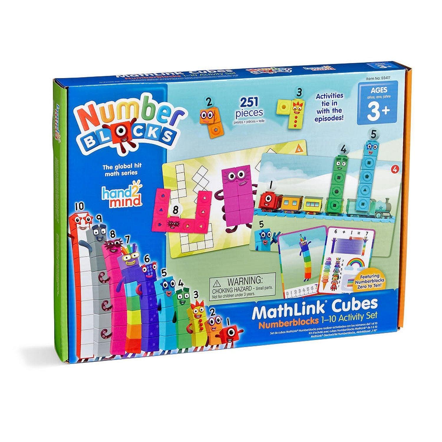 Hand 2 Mind - Numberblocks Mathlink Cubes 1 - 10 Math Activity Set
