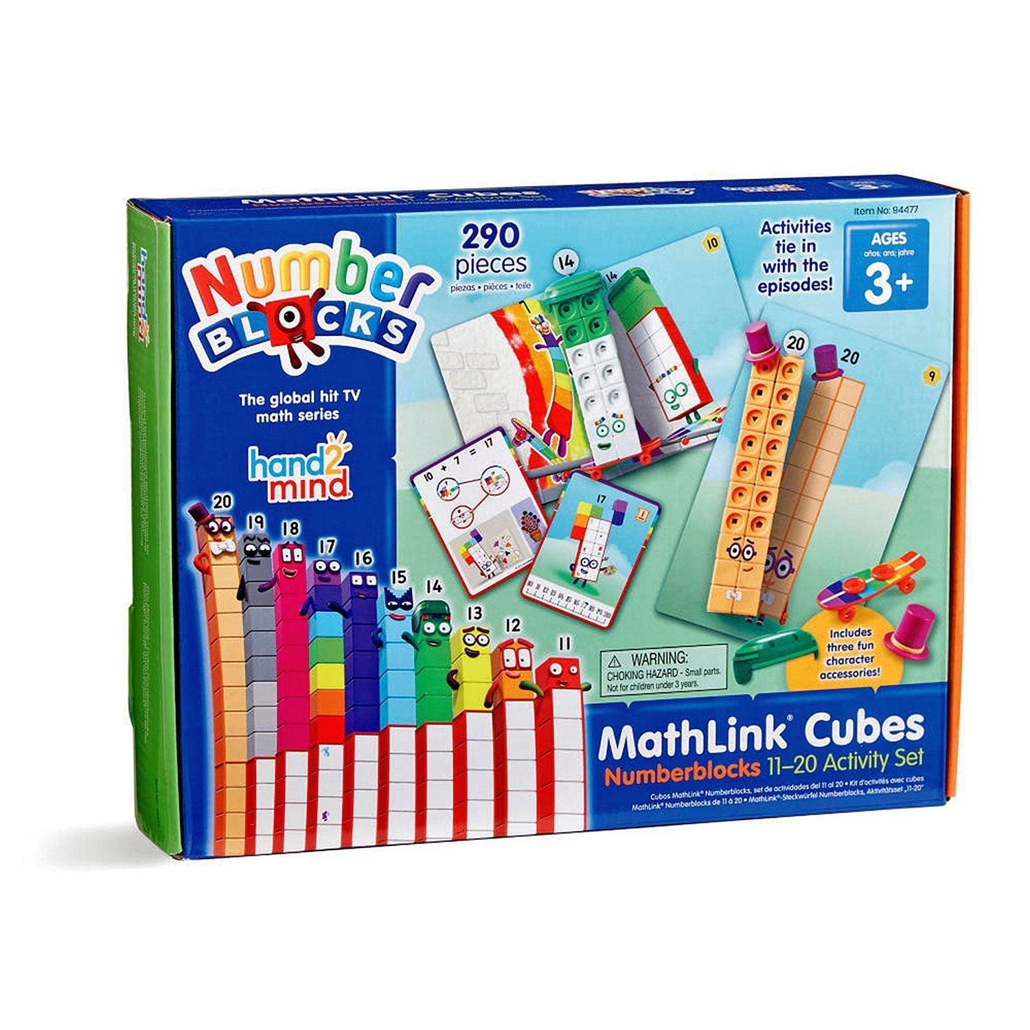 Hand 2 Mind - Numberblocks Mathlink Cubes 11 - 20 Math Activity Set
