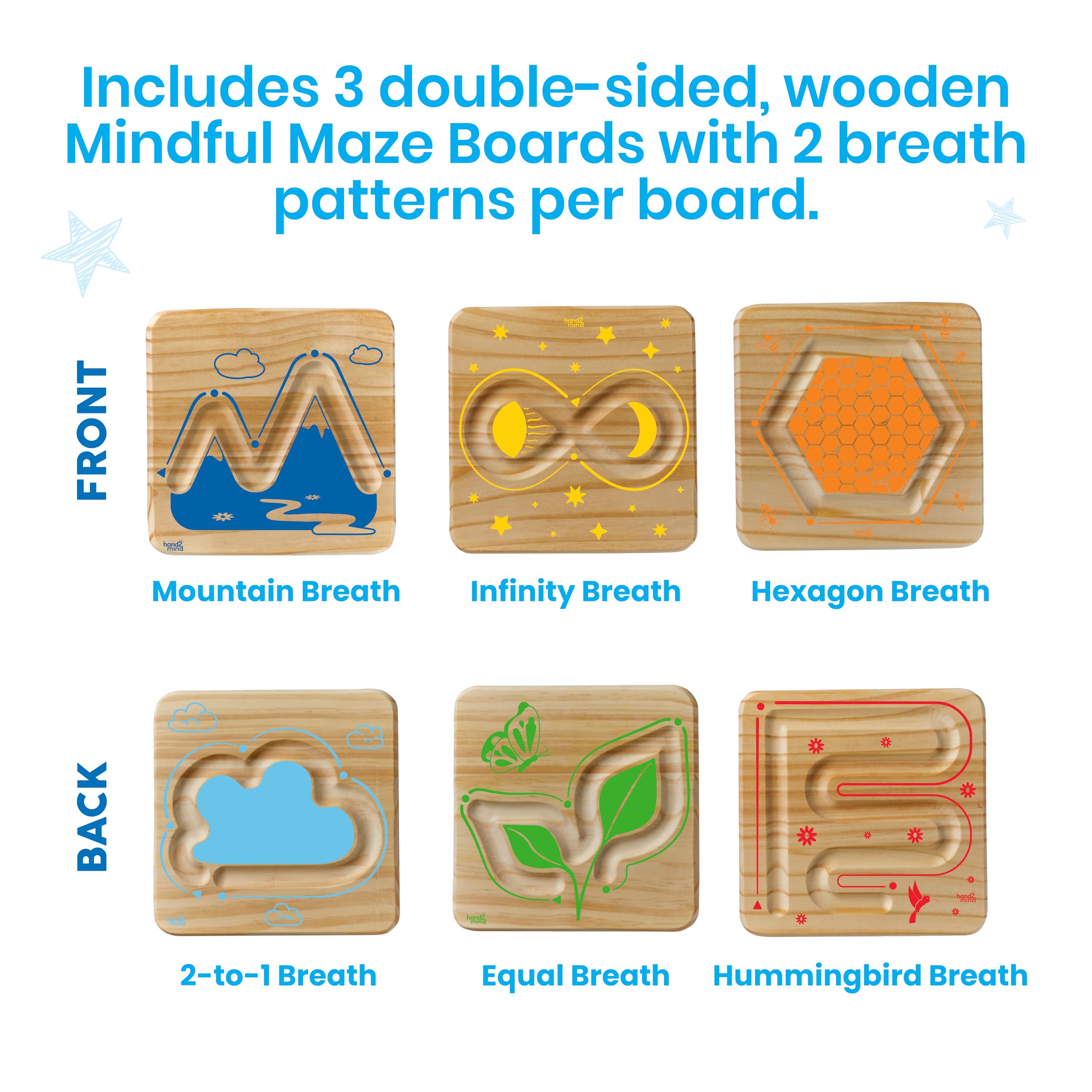 Hand 2 Mind - Wooden Mindful Maze Set