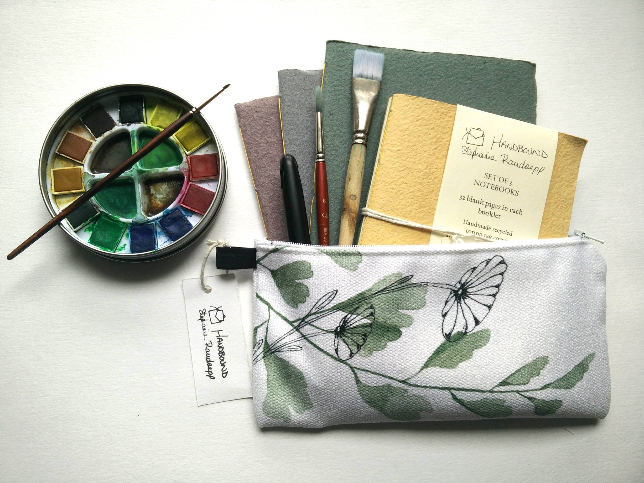 Zippered Cotton Canvas Pencil Case | Pink Velvet
