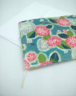 Handsewn Chiyogami Cotton Rag Blank Card | Spring Blossoms
