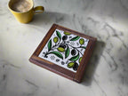 Coaster Handmade Palestine Ceramic Heat-Resistant for Coffee, Tea
