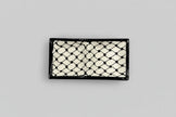 Handcrafted Ceramic Dual Appetizer Plate | Kuffiyeh & Olive Harmony Designs