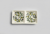 Handcrafted Ceramic Dual Appetizer Plate | Kuffiyeh & Olive Harmony Designs