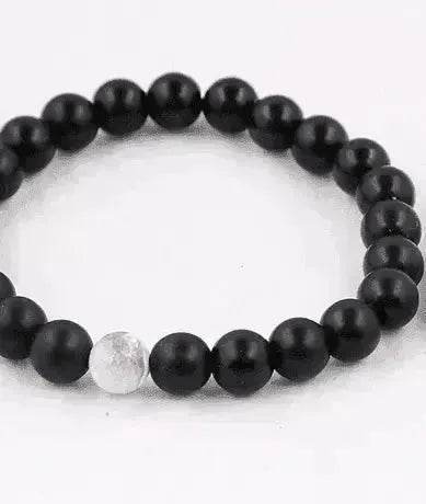 Handmade Black Lava Seven Chakra Healing Balance Beaded Bracelet