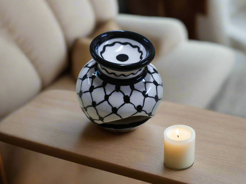 Handmade Ceramic Candle & Aromatic Oil Holder | Various Patterns