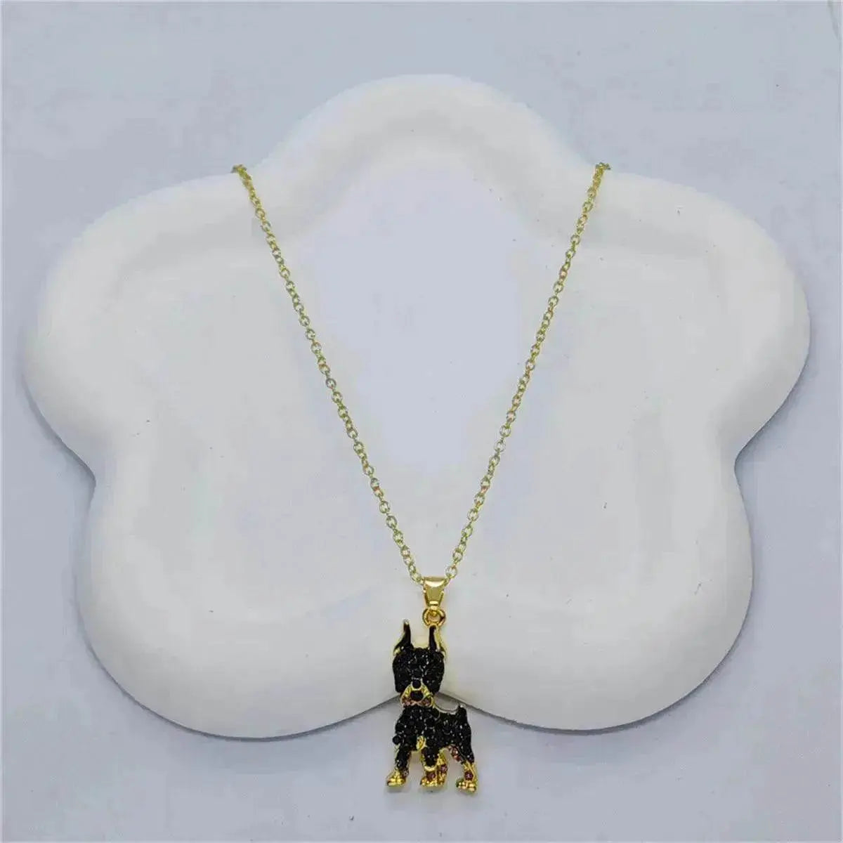 Handsome Doberman Pinscher Pendant Necklace Exquisite
