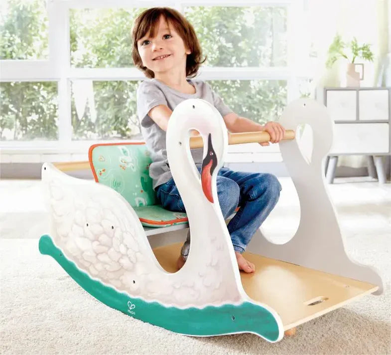 Hape - 2-In-1 Swan Seat Ride-On