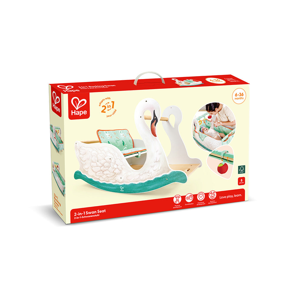 Hape - 2-In-1 Swan Seat Ride-On