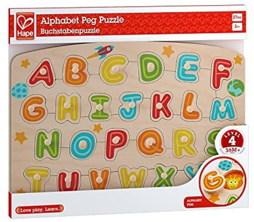 Hape - Puzzle à picots alphabet