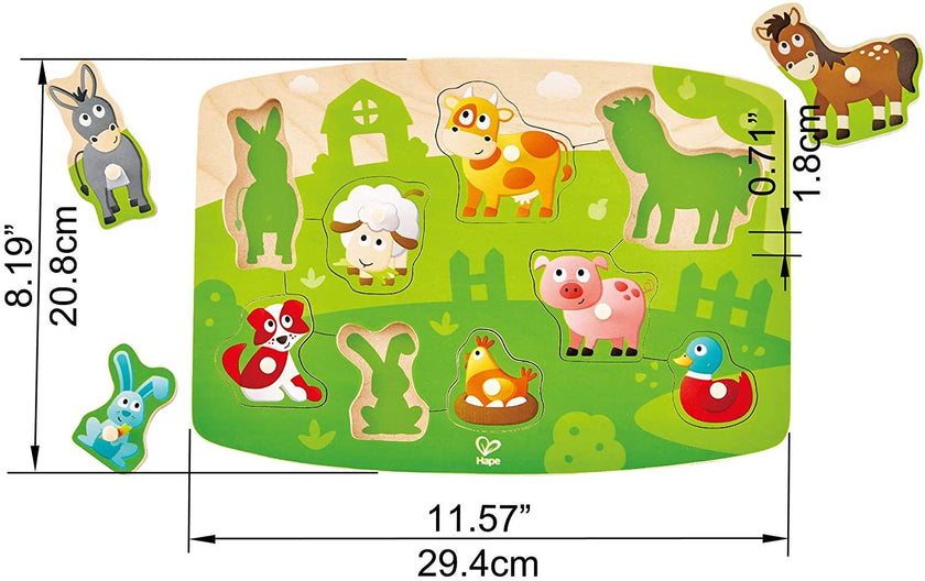 Hape - Farmyard Peg Puzzle