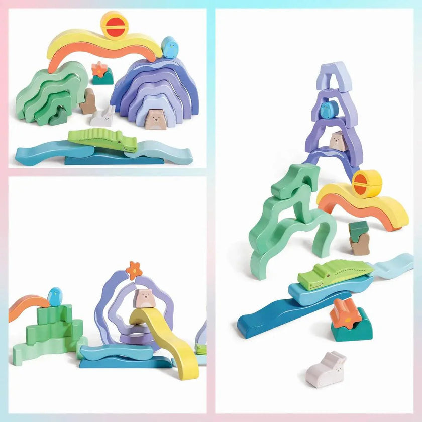 Hape - Nature Scene Stacking Blocks