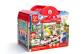 Hape - Jeu de gare de train portable