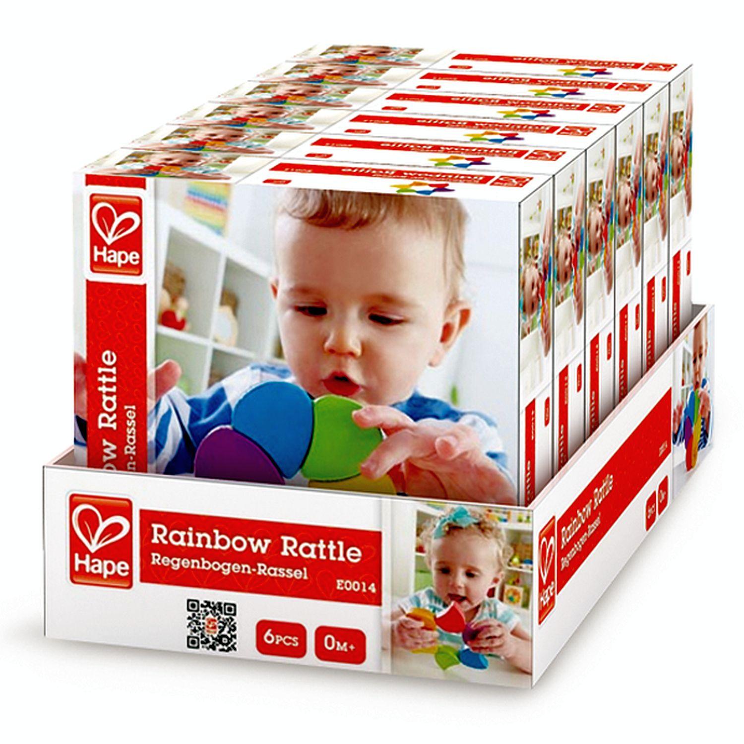Hape - Rainbow Rattle(6Pcs/Display)
