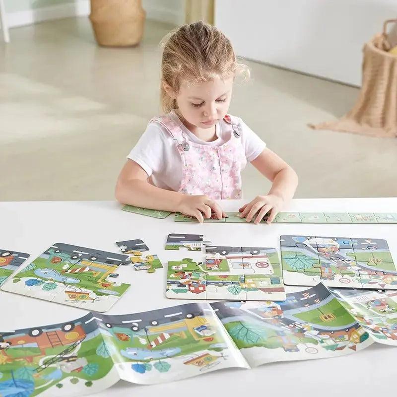 Hape - Puzzle des véhicules de secours