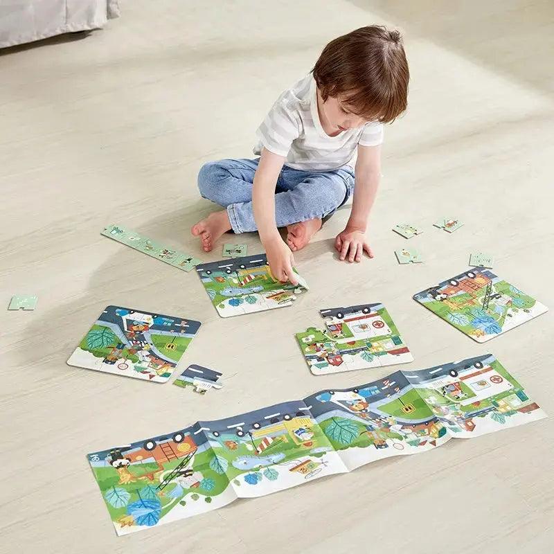 Hape - Puzzle des véhicules de secours