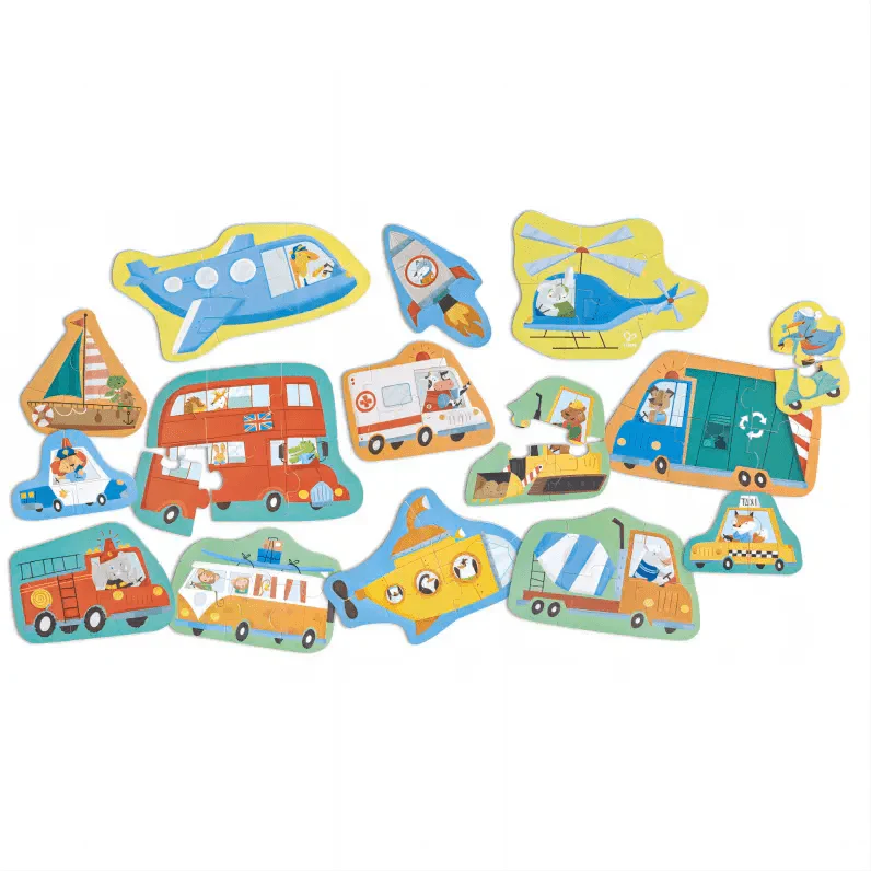 Hape - Wheels & Wonders Puzzle