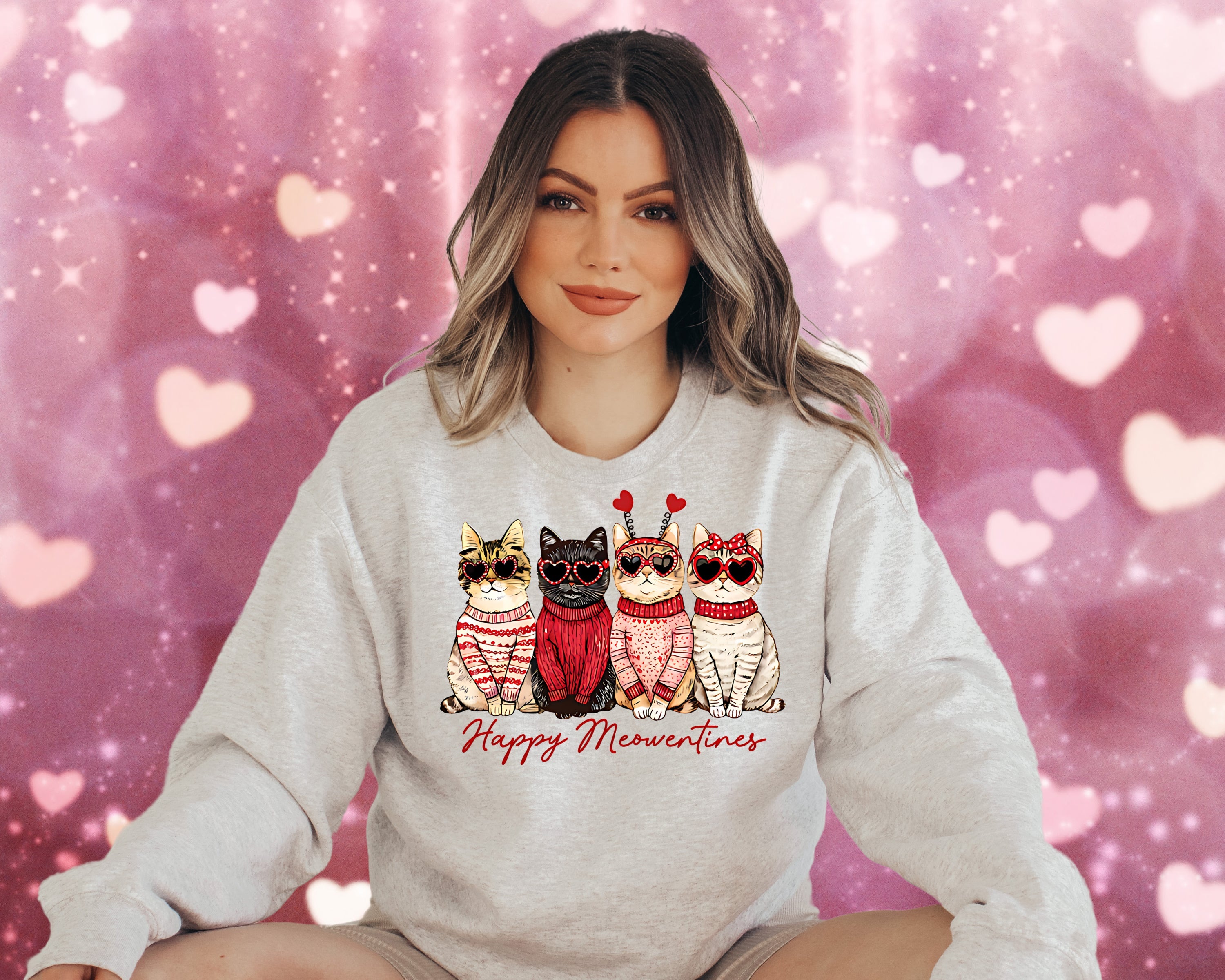 DTF Transfer Valentines - Happy Meowentines