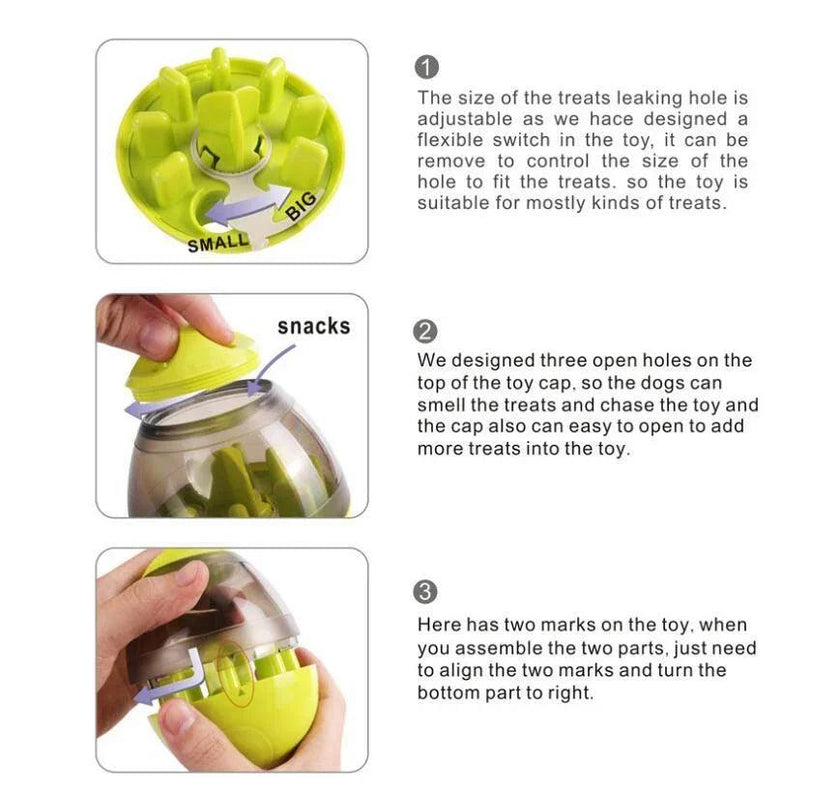 Dog Treat Dispensing Toy Egg Feeder Ball – Interactive Slow Feeder for Dogs