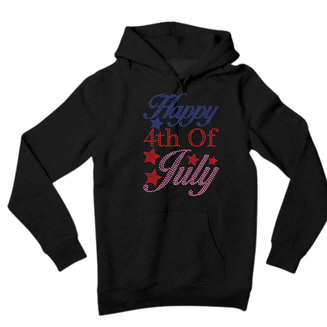 Happy 4th of July Rhinestone Shirt – Patriotic Sparkle Bling Tee | Blingdazzel