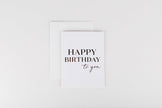 Happy Birthday To You